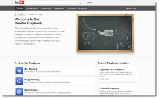 Youtube-playbook-main-page